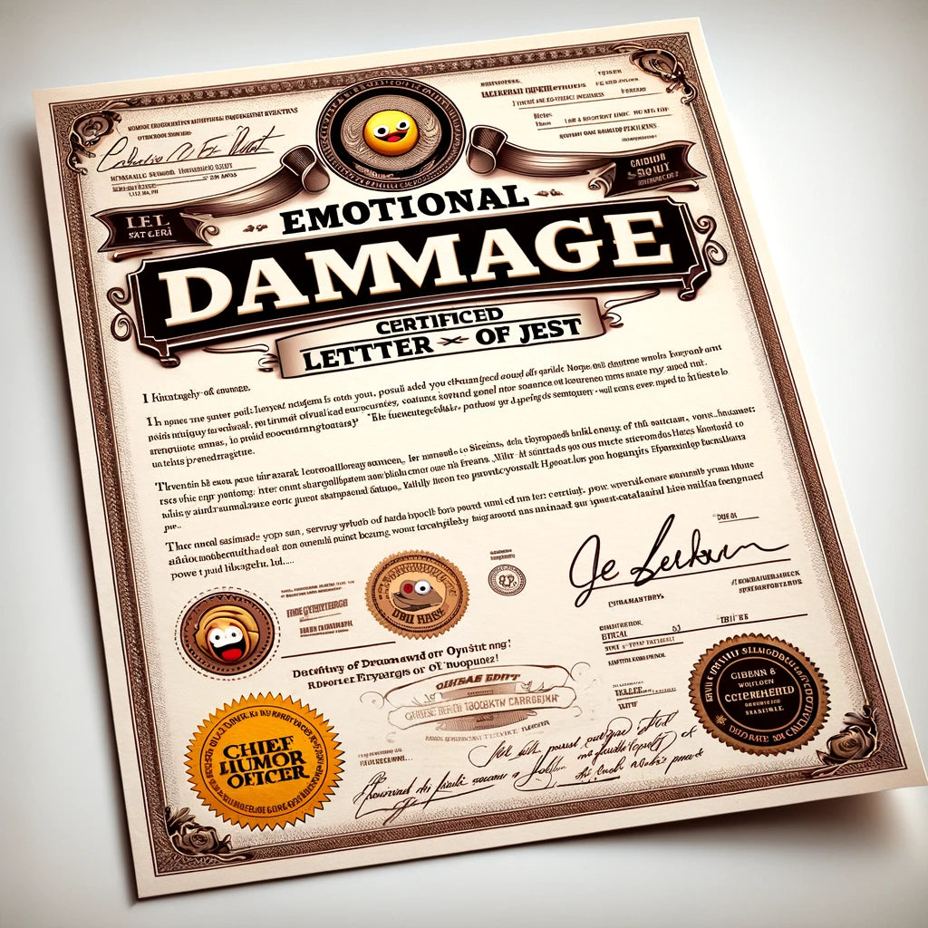 Emotional Damage - Certified Letter of Jest