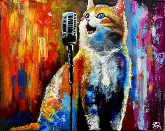 MeowRina – Original Acrylic Painting by Behram Agha